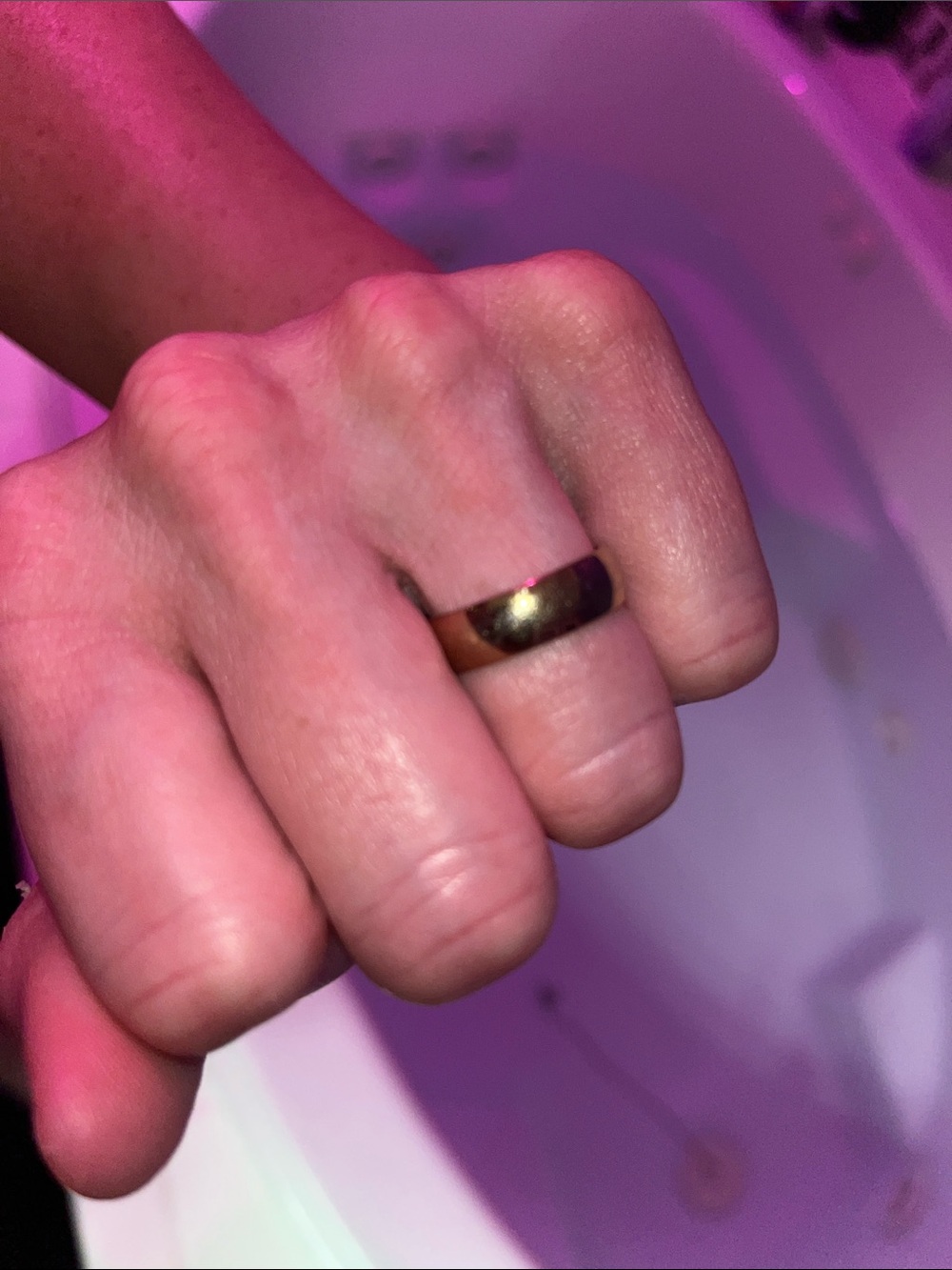 Polished Gold Women's Dome Ring